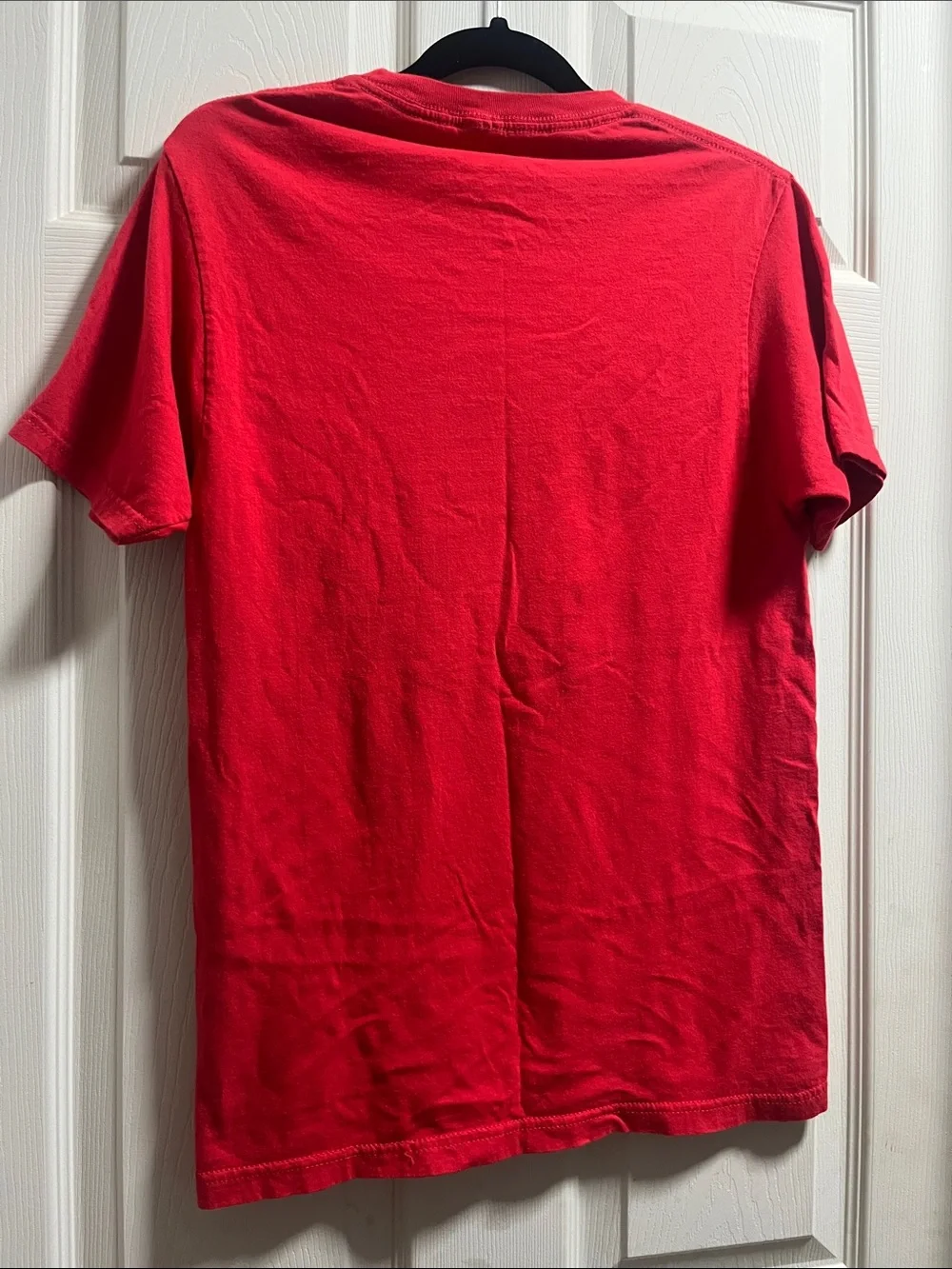 Vans Red Tee with Black Checker Graphic